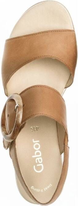 Gabor Flat Sandals Brown Dames