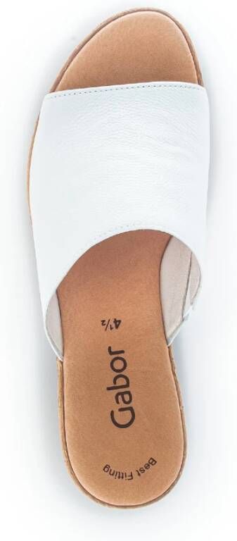 Gabor Flat Sandals Wit Dames