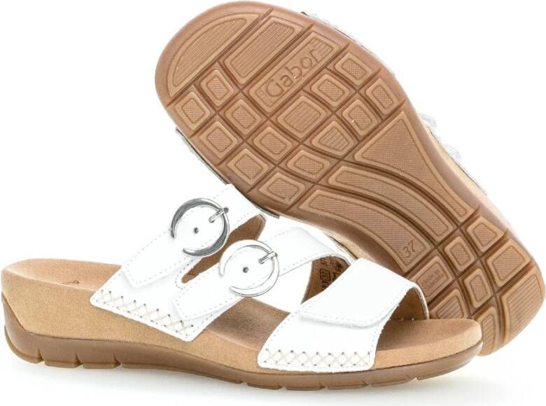 Gabor Flat Sandals Wit Dames