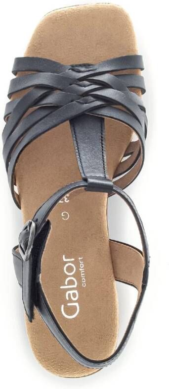 Gabor Flat Sandals Zwart Dames