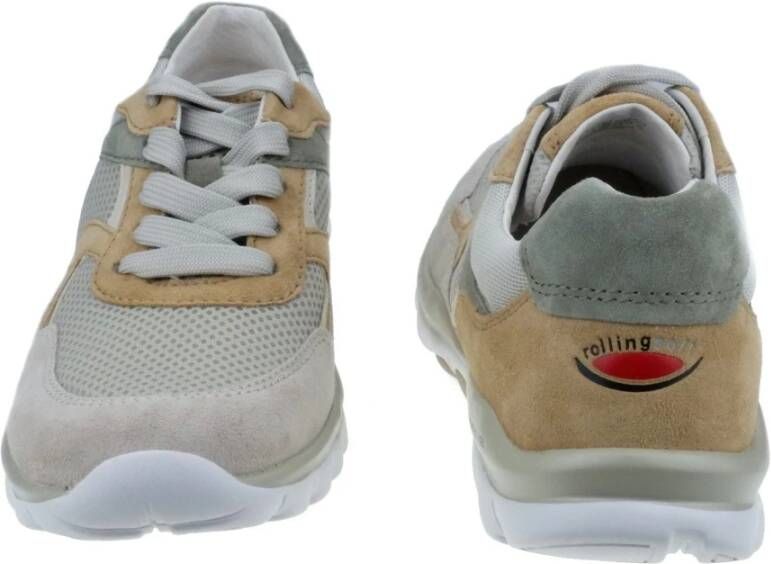 Gabor Flexibele Walking Sneaker Beige Mix Multicolor Dames