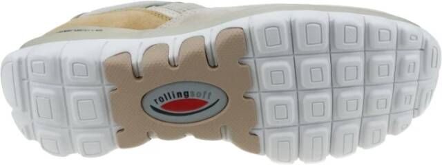 Gabor Flexibele Walking Sneaker Beige Mix Multicolor Dames
