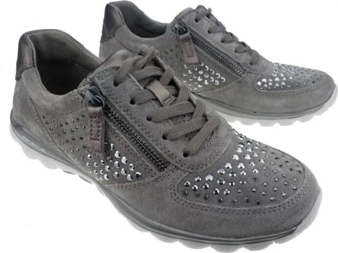 Gabor Flexibele Walking Sneaker met Rollingsoft Technologie Gray Dames