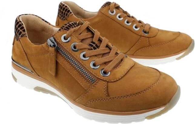 Gabor rollingsoft sensitive 76.973.32 dames rollende wandelsneaker bruin - Foto 3