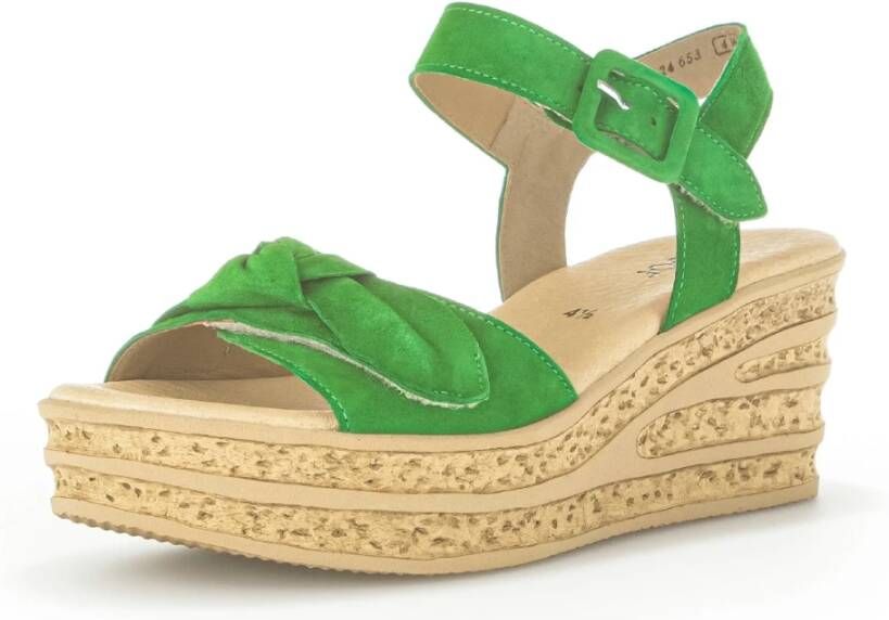 Gabor Gele suède sandaal voor dames Green Dames