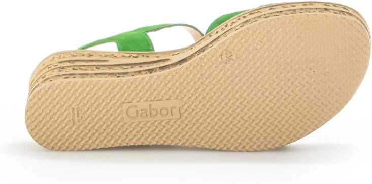 Gabor Gele suède sandaal voor dames Green Dames