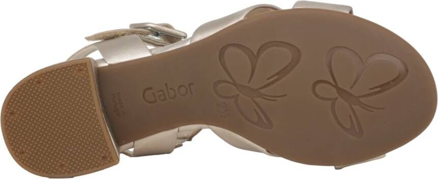 Gabor Gouden Hoge Hak Sandalen