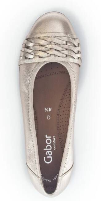 Gabor Gouden leren balletflats Yellow Dames