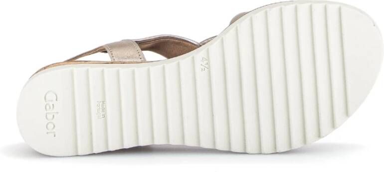Gabor Gouden leren metallic sandalen