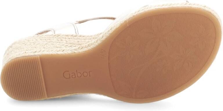 Gabor Gouden Leren Metallic Sandalen
