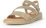 Gabor Beige Suède Sandalen met Velcro Sluiting Beige Dames - Thumbnail 6