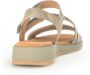 Gabor Beige Suède Sandalen met Velcro Sluiting Beige Dames - Thumbnail 8