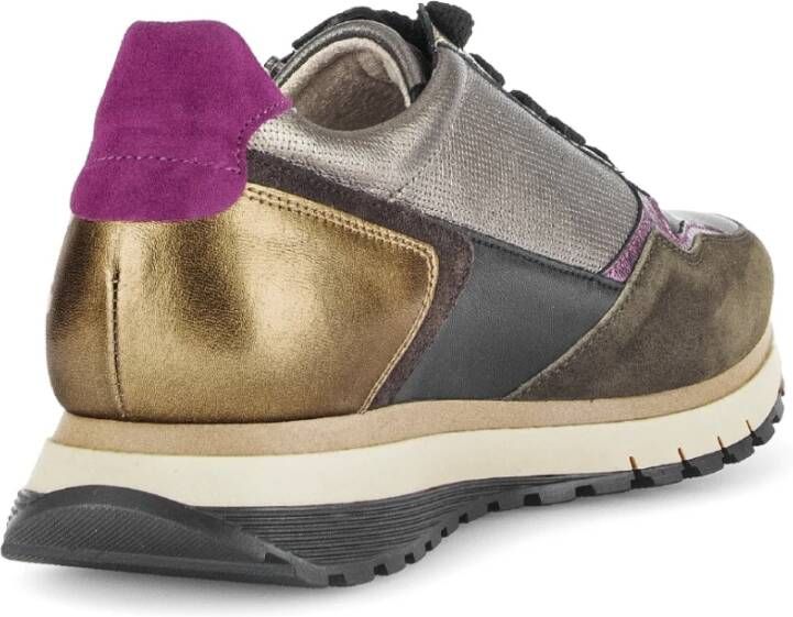Gabor Groen Mix Lace-Zip Sneaker voor Vrouwen Multicolor Dames