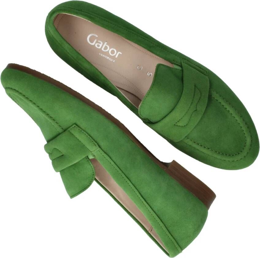 Gabor Groene Suède Loafer voor Dames Green Dames