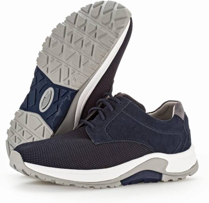 Gabor Heren wandelsneakers met Rollingsoft-technologie Blauw Heren