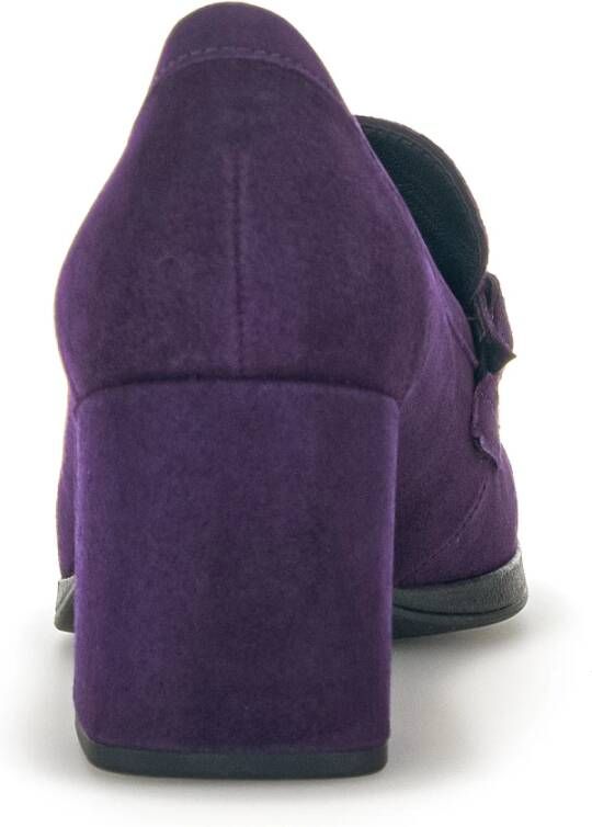 Gabor Klassieke Zwarte Leren Hakken Purple Dames