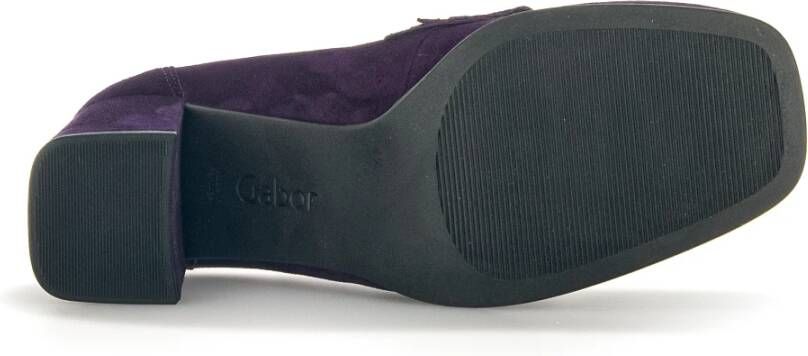 Gabor Klassieke Zwarte Leren Hakken Purple Dames