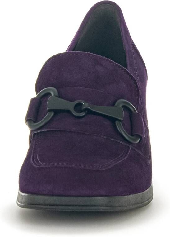 Gabor Klassieke Zwarte Leren Hakken Purple Dames