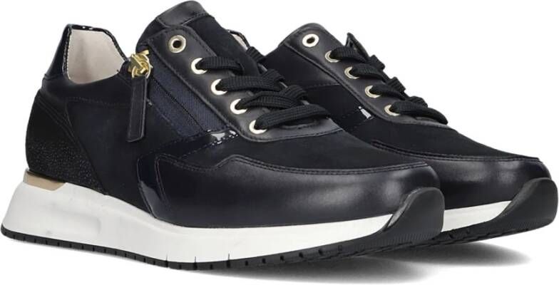 Gabor Lage Platform Sneaker in Donkerblauw Suède