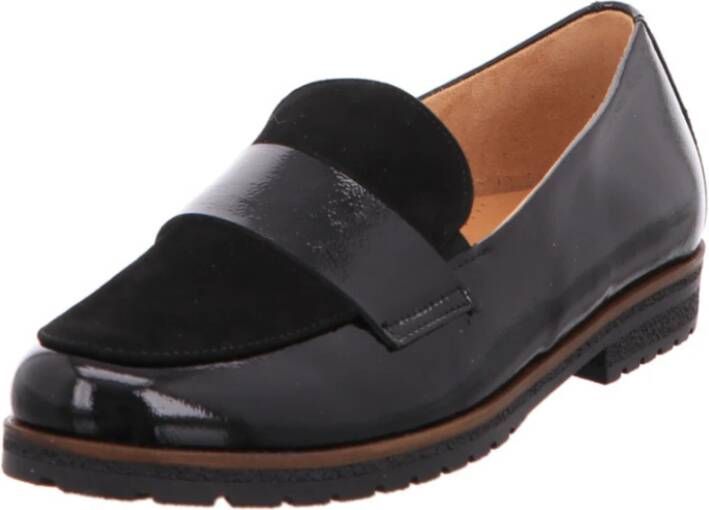 Gabor Lakleren Instapper Blokhak Schoen Black Dames