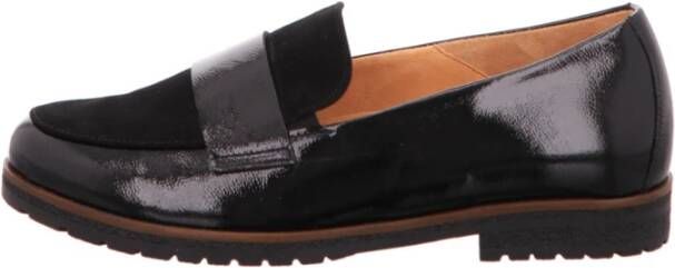 Gabor Lakleren Instapper Blokhak Schoen Black Dames