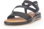 Gabor Zwarte Leren Sandalen Modern Comfortabel Black Dames - Thumbnail 8