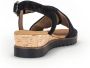 Gabor Zwarte Velours Leren Kruisband Sandalen Black Dames - Thumbnail 7