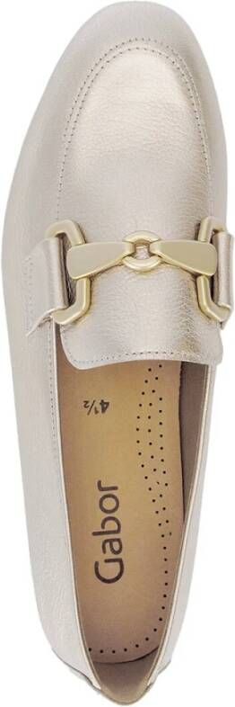 Gabor Metal Cervo Loafers Yellow Dames