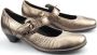 Gabor Metallic Brons Zilver Leren Pumps Brown Dames - Thumbnail 2