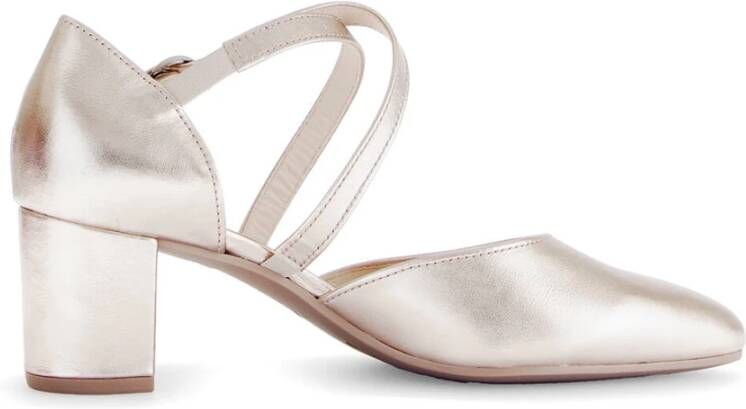 Gabor Metallic Shine Pumps Yellow Dames