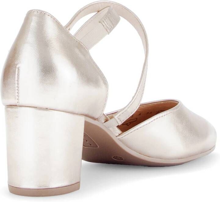 Gabor Metallic Shine Pumps Yellow Dames