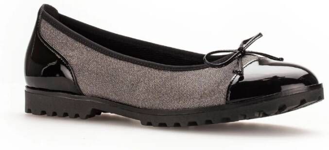 Gabor Moderne ballerina's in zilver zwart synthetisch leer Multicolor Dames