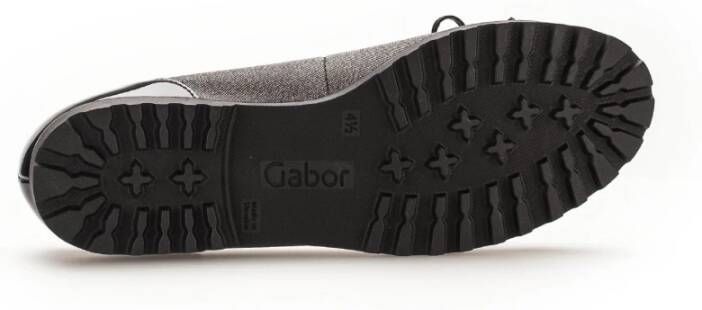 Gabor Moderne ballerina's in zilver zwart synthetisch leer Multicolor Dames