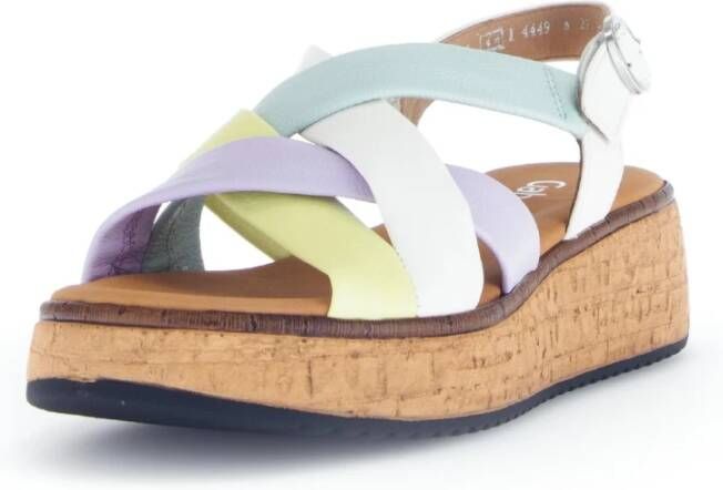 Gabor Multicolor Damesandaal Plat en Comfortabel Multicolor Dames