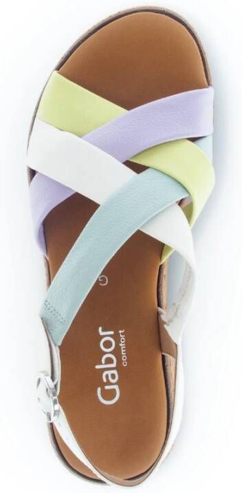Gabor Multicolor Damesandaal Plat en Comfortabel Multicolor Dames