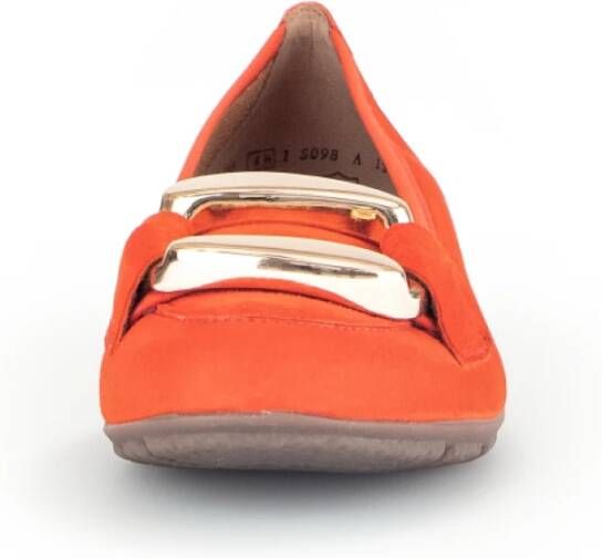 Gabor Oranje Leren Ballet Flats Orange Dames