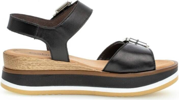 Gabor Platte sandalen Zwart Dames