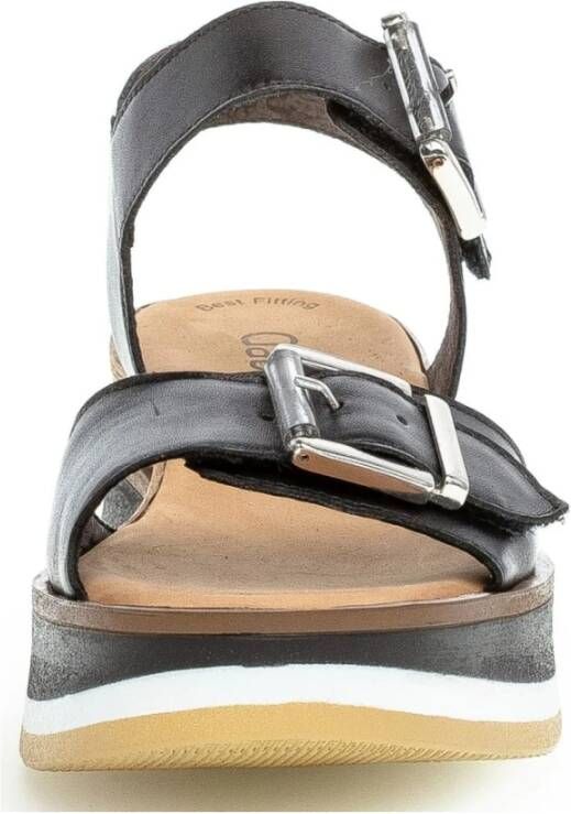 Gabor Platte sandalen Zwart Dames