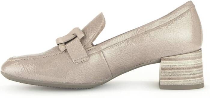 Gabor Lakleren Loafers Beige Dames
