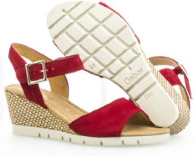 Gabor Rode sleehaksandalen voor dames