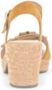 Gabor Camel Suede Sandalette met Houten Kraal Brown Dames - Thumbnail 5