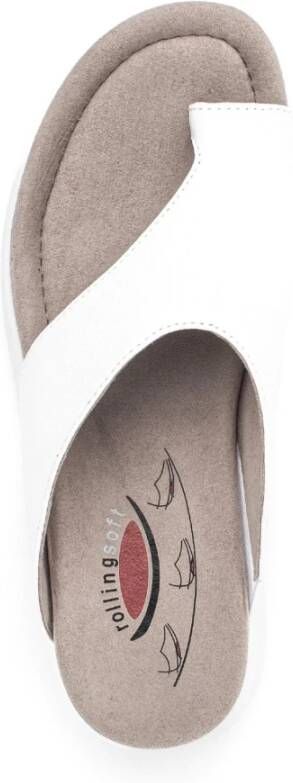 Gabor Rollende Slides Wit Comfort Design White Dames