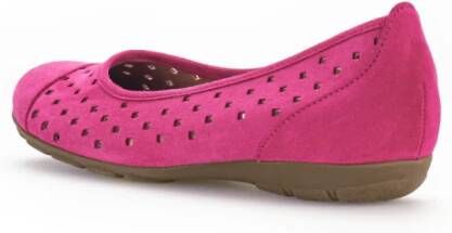 Gabor Roze Suède Ballet Flats Pink Dames