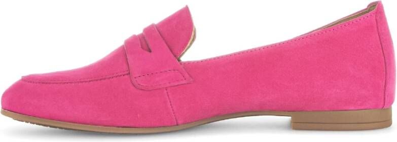 Gabor Roze suède leren mocassins Pink Dames