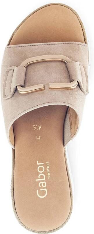 Gabor Samtchevreau Pantoffels Beige Dames