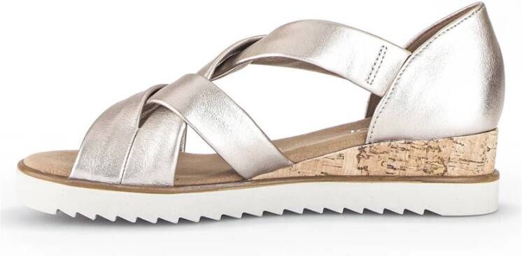 Gabor Satin Sandalen met Hak Gray Dames