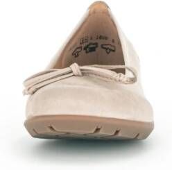 Gabor Suède Sand Ballet Flats Beige Dames