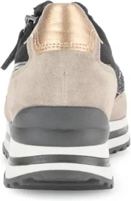 Gabor Suède Sneakers met Lamm Samt Giraf Met Patroon