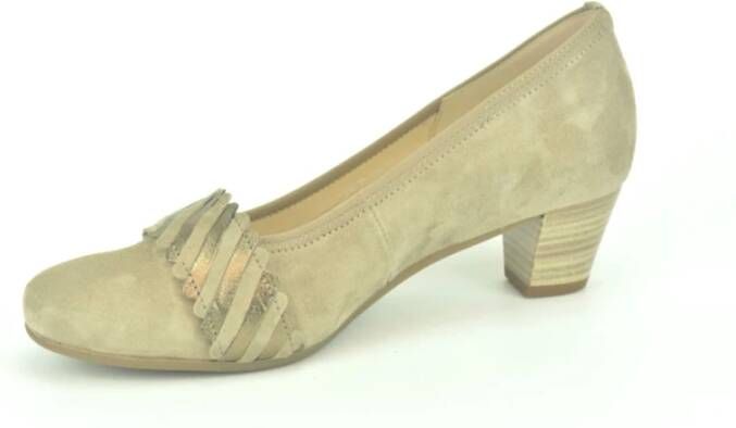 Gabor Taupe daim +brons Pump 4cm Beige Dames