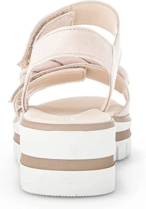 Gabor Velours Sleehak Sandalen Pink Dames